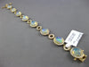 LARGE 11.99CT DIAMOND & AAA OPAL 14KT YELLOW GOLD HALO FILIGREE TENNIS BRACELET
