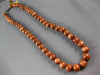 ESTATE LARGE GOLDSTONE STAINLESS STEEL 3D BEAD NECKLACE #27097