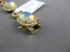 LARGE 11.99CT DIAMOND & AAA OPAL 14KT YELLOW GOLD HALO FILIGREE TENNIS BRACELET