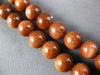ESTATE LARGE GOLDSTONE STAINLESS STEEL 3D BEAD NECKLACE #27097