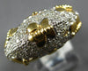 ESTATE WIDE .88CT DIAMOND 18KT YELLOW GOLD 3D CLASSIC MULTI BUTTERFLY LOVE RING
