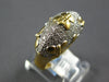 ESTATE WIDE .88CT DIAMOND 18KT YELLOW GOLD 3D CLASSIC MULTI BUTTERFLY LOVE RING