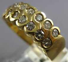 WIDE .56CT DIAMOND 14KT YELLOW GOLD 3D 2 ROW INFINITY S DESIGN ANNIVERSARY RING