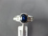 WIDE 2.35CT DIAMOND & AAA SAPPHIRE 14KT WHITE GOLD 3D SEMI BEZEL ENGAGEMENT RING