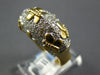 ESTATE WIDE .88CT DIAMOND 18KT YELLOW GOLD 3D CLASSIC MULTI BUTTERFLY LOVE RING
