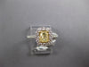 1.27CT WHITE & CANARY DIAMOND 18K 2 TONE GOLD 3D CUSHION & ROUND ENGAGEMENT RING