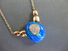 LARGE .15CT DIAMOND & AAA OPAL 14K ROSE GOLD FILIGREE TEAR DROP V SHAPE NECKLACE