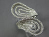 ESTATE EXTRA LARGE 1.18CT DIAMOND 18KT WHITE GOLD 3D MULTI LEAF CRISS CROSS RING