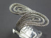 ESTATE EXTRA LARGE 1.18CT DIAMOND 18KT WHITE GOLD 3D MULTI LEAF CRISS CROSS RING