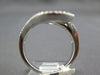 ESTATE EXTRA LARGE 1.18CT DIAMOND 18KT WHITE GOLD 3D MULTI LEAF CRISS CROSS RING
