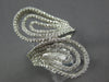 ESTATE EXTRA LARGE 1.18CT DIAMOND 18KT WHITE GOLD 3D MULTI LEAF CRISS CROSS RING