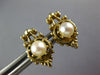 ANTIQUE AAA SOUTH SEA PEARL 14K YELLOW GOLD 3D FILIGREE STUD EARRINGS #26754