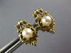 ANTIQUE AAA SOUTH SEA PEARL 14K YELLOW GOLD 3D FILIGREE STUD EARRINGS #26754