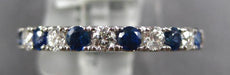 .60CT DIAMOND & AAA SAPPHIRE 18KT WHITE GOLD 3D SEMI ETERNITY ANNIVERSARY RING
