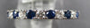 .60CT DIAMOND & AAA SAPPHIRE 18KT WHITE GOLD 3D SEMI ETERNITY ANNIVERSARY RING