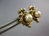 ANTIQUE AAA SOUTH SEA PEARL 14K YELLOW GOLD 3D FILIGREE STUD EARRINGS #26754