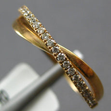 ESTATE .18CT DIAMOND 18KT ROSE GOLD 3D CLASSIC CRISS CROSS INFINITY LOVE RING