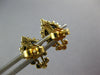 ANTIQUE AAA SOUTH SEA PEARL 14K YELLOW GOLD 3D FILIGREE STUD EARRINGS #26754