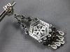 1.62CT WHITE & CHOCOLATE FANCY DIAMOND 14KT WHITE GOLD HEXAGON HANGING EARRINGS