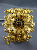 ANTIQUE EXTRA LARGE 3CT AAA GARNET 18K YELLOW GOLD OPEN FILIGREE BRACELET #27091