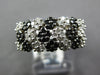 1.0CT WHITE & BLACK DIAMOND 14KT WHITE GOLD 3D MULTI HEART SIDEWAYS LOVE RING