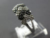 1.0CT WHITE & BLACK DIAMOND 14KT WHITE GOLD 3D MULTI HEART SIDEWAYS LOVE RING