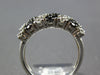 1.0CT WHITE & BLACK DIAMOND 14KT WHITE GOLD 3D MULTI HEART SIDEWAYS LOVE RING