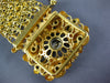 ANTIQUE EXTRA LARGE 3CT AAA GARNET 18K YELLOW GOLD OPEN FILIGREE BRACELET #27091