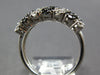 1.0CT WHITE & BLACK DIAMOND 14KT WHITE GOLD 3D MULTI HEART SIDEWAYS LOVE RING