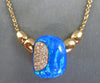 LARGE .17CT DIAMOND & AAA OPAL 14K ROSE GOLD FILIGREE TEAR DROP V SHAPE NECKLACE