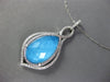 LARGE 10.28CT DIAMOND & AAA SKY BLUE SHELL QUARTZ 14KT WHITE GOLD LOVE PENDANT