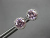 ESTATE 2.1CT DIAMOND & AAA PINK QUARTZ 14K WHITE GOLD HALO MARTINI STUD EARRINGS