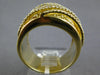 LARGE 3.62CT DIAMOND & AAA YELLOW SAPPHIRE 14KT YELLOW GOLD 3D CRISS CROSS RING