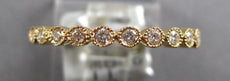 .45CT DIAMOND 18KT YELLOW GOLD 3D FILIGREE ROUND ETERNITY ANNIVERSARY LOVE RING