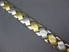 ESTATE WIDE & LONG 14KT 2 TONE GOLD CLASSIC MATTE & SHINY X LOVE BRACELET #27089