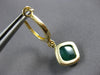 5.3CT DIAMOND & AAA AGOT 14KT YELLOW GOLD HALO SQUARE LEVERBACK HANGING EARRINGS