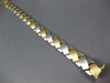 ESTATE WIDE & LONG 14KT 2 TONE GOLD CLASSIC MATTE & SHINY X LOVE BRACELET #27089