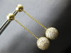 1.0CT DIAMOND 14KT YELLOW GOLD 3D ROUND DOME SHAPE BY THE YARD HANGING EARRINGS