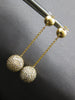 1.0CT DIAMOND 14KT YELLOW GOLD 3D ROUND DOME SHAPE BY THE YARD HANGING EARRINGS
