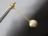 1.0CT DIAMOND 14KT YELLOW GOLD 3D ROUND DOME SHAPE BY THE YARD HANGING EARRINGS