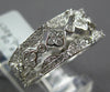 .82CT DIAMOND 18KT WHITE GOLD MULTI FLOWER SEMI ETERNITY STACKABLE FUN LOVE RING