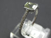 SMALL .68CT DIAMOND & AAA GREEN AMETHYST 18KT WHITE GOLD CUSHION CUT BEZEL RING