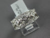 .82CT DIAMOND 18KT WHITE GOLD MULTI FLOWER SEMI ETERNITY STACKABLE FUN LOVE RING