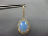 LARGE 8.13CT DIAMOND & AAA OPAL 14KT YELLOW GOLD 3D OVAL HALO HANGING EARRINGS
