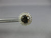 LARGE 2.50CT DIAMOND & AAA SMOKY TOPAZ 14KT YELLOW GOLD ROUND HALO STUD EARRINGS