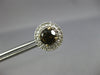 LARGE 2.50CT DIAMOND & AAA SMOKY TOPAZ 14KT YELLOW GOLD ROUND HALO STUD EARRINGS