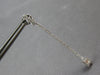 LARGE .66CT DIAMOND 18KT WHITE GOLD 3D PAST PRESENT FUTURE BAR HANGING EARRINGS