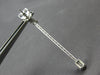 LARGE .66CT DIAMOND 18KT WHITE GOLD 3D PAST PRESENT FUTURE BAR HANGING EARRINGS
