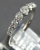 ESTATE .49CT DIAMOND 18KT WHITE GOLD GRADUATING SEMI ETERNITY ANNIVERSARY RING