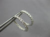 ESTATE 1.0CT DIAMOND 14K WHITE GOLD CLASSIC 2MM INSIDE OUT HOOP HUGGIE EARRINGS